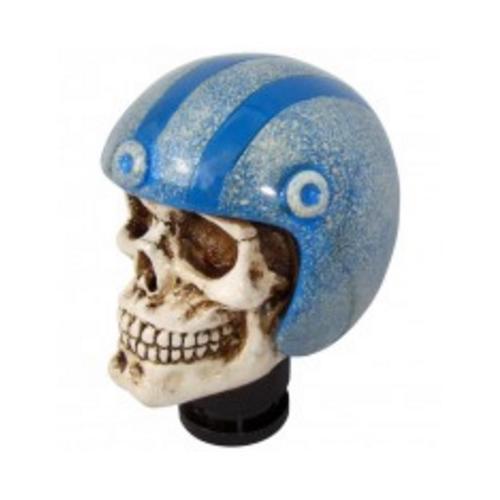 Pookknop Skull blauwe helm groene helm